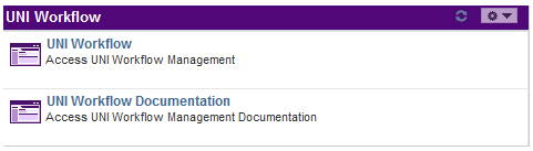 UNI Workflow in Student Information System